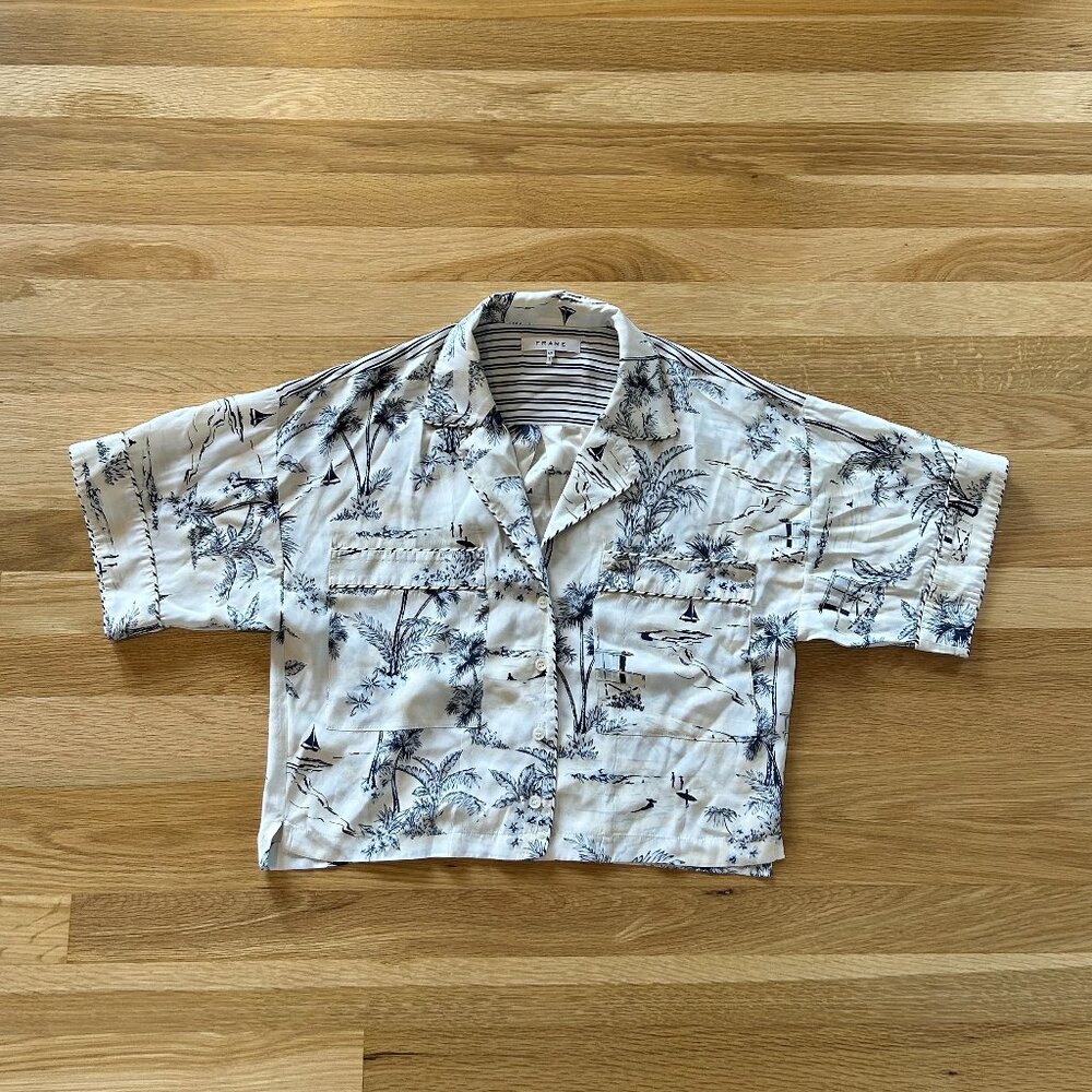 Frame Beachy Cropped Button-up Top